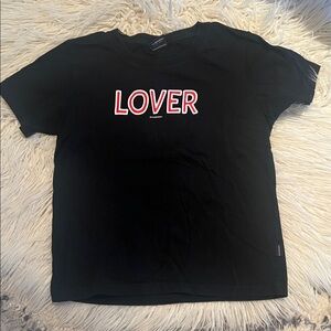 Superism Trendy Black Kids Tee with Red 'LOVER' Design